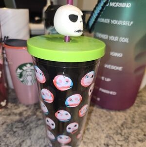 Disney Black and Green Jack Skellington Tumbler